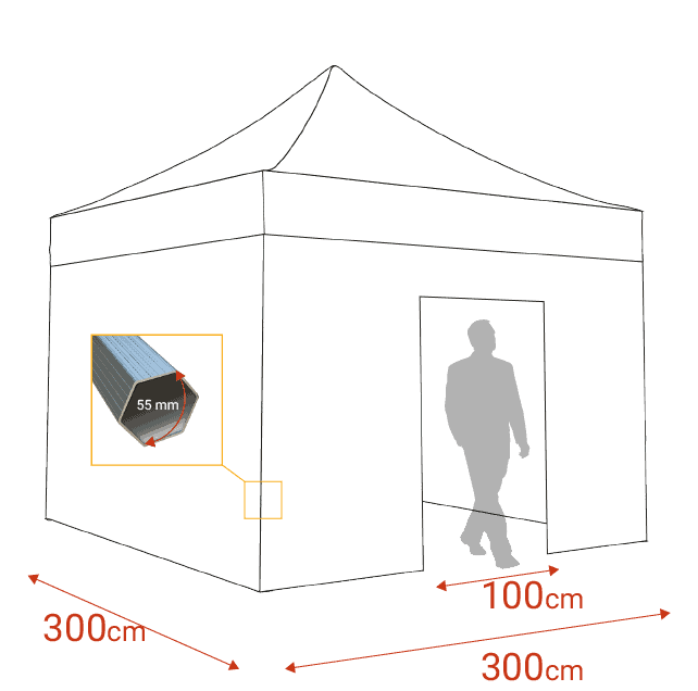 Barnum Location - Tente pliante 3x3