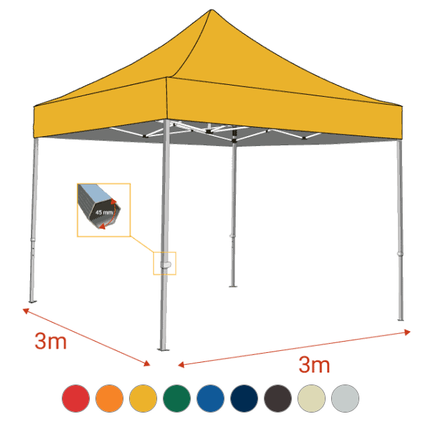 Barnum parapluie 3x3  Location structure gonflable, matériel