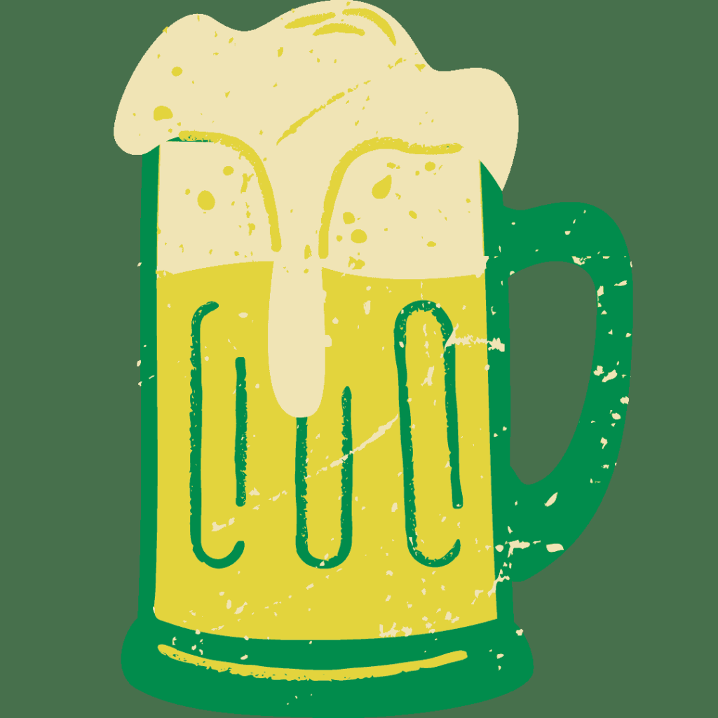 Bière sur drapeau de la saint Patrick